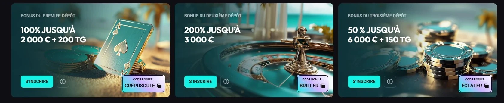BetRiviera : bonus des trois premiers dépôts et leurs codes