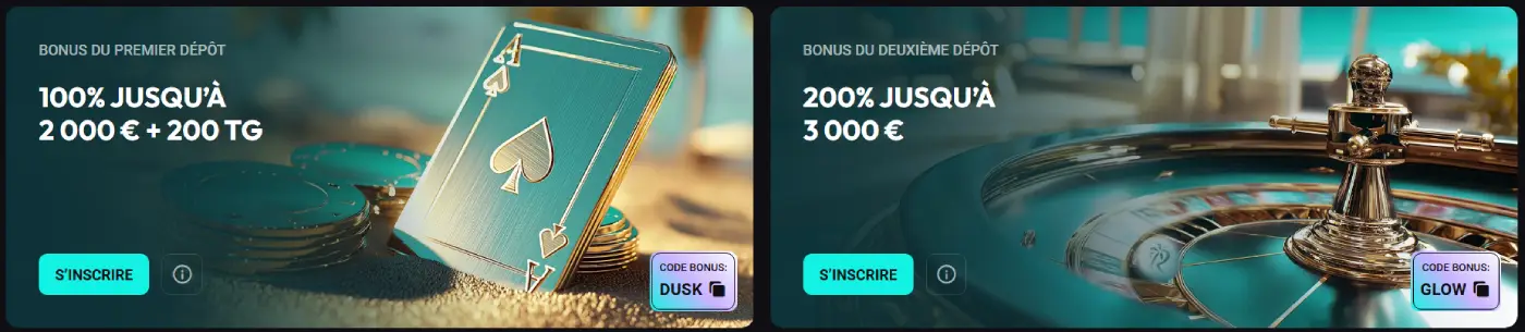 Betriviera Casino pack de bienvenue